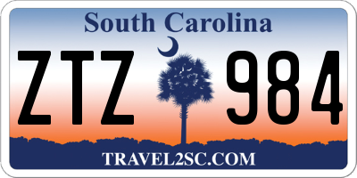 SC license plate ZTZ984
