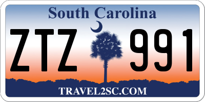 SC license plate ZTZ991