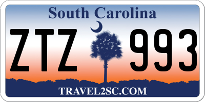 SC license plate ZTZ993