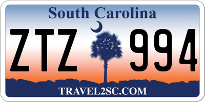 SC license plate ZTZ994