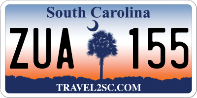 SC license plate ZUA155
