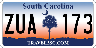 SC license plate ZUA173