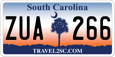 SC license plate ZUA266