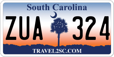 SC license plate ZUA324