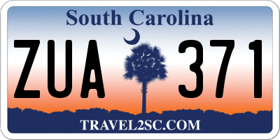 SC license plate ZUA371