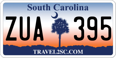 SC license plate ZUA395