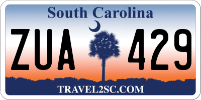 SC license plate ZUA429