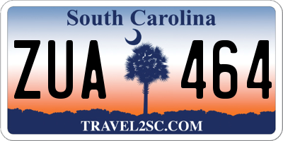SC license plate ZUA464