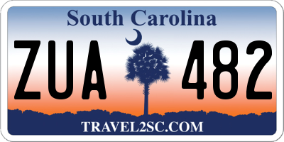 SC license plate ZUA482