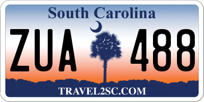 SC license plate ZUA488