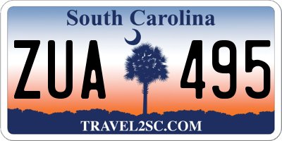 SC license plate ZUA495