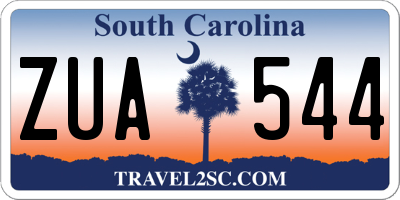 SC license plate ZUA544