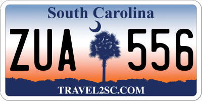 SC license plate ZUA556