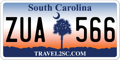 SC license plate ZUA566