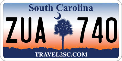 SC license plate ZUA740
