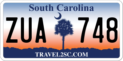SC license plate ZUA748
