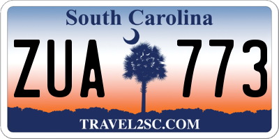 SC license plate ZUA773