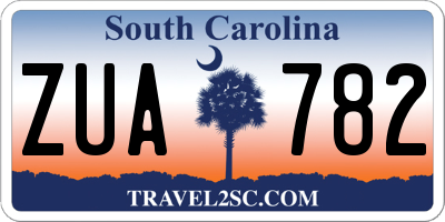 SC license plate ZUA782