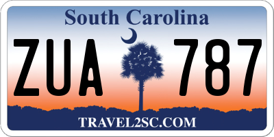 SC license plate ZUA787