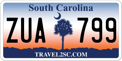 SC license plate ZUA799