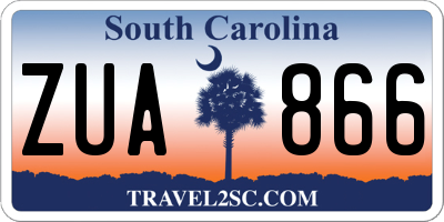 SC license plate ZUA866