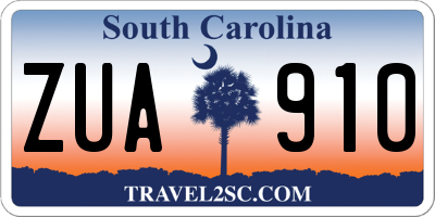 SC license plate ZUA910