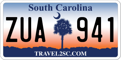 SC license plate ZUA941