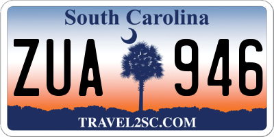 SC license plate ZUA946