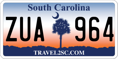 SC license plate ZUA964