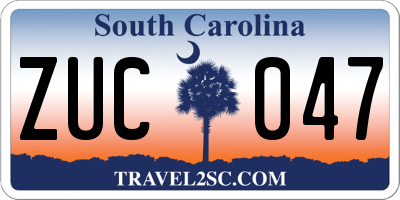 SC license plate ZUC047