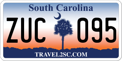 SC license plate ZUC095