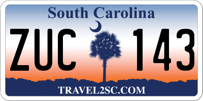 SC license plate ZUC143