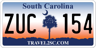 SC license plate ZUC154