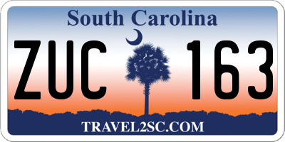 SC license plate ZUC163