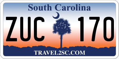 SC license plate ZUC170