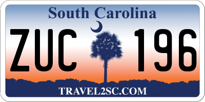 SC license plate ZUC196