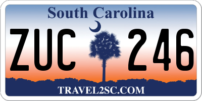 SC license plate ZUC246
