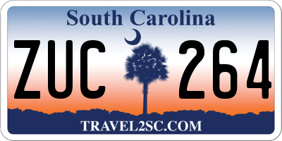 SC license plate ZUC264