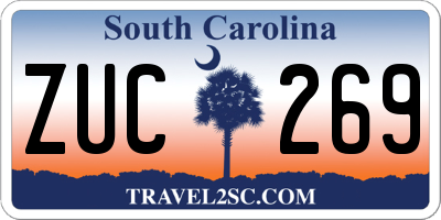 SC license plate ZUC269