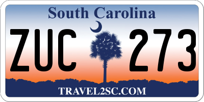 SC license plate ZUC273