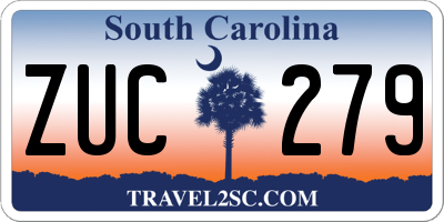 SC license plate ZUC279