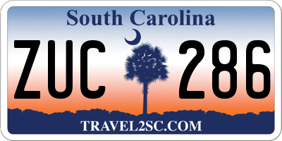 SC license plate ZUC286