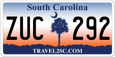 SC license plate ZUC292