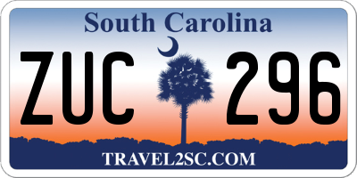 SC license plate ZUC296