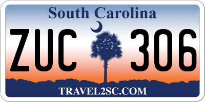 SC license plate ZUC306