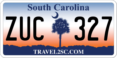 SC license plate ZUC327