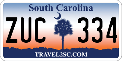 SC license plate ZUC334