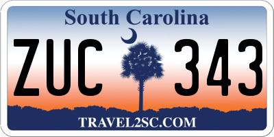 SC license plate ZUC343