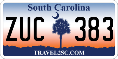 SC license plate ZUC383