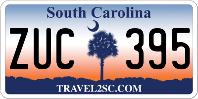 SC license plate ZUC395